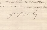 Paul Barbe - Lettre autographe sign&eacute;e &agrave; Eug&egrave;ne Risler de remerciements. Paul Barbe