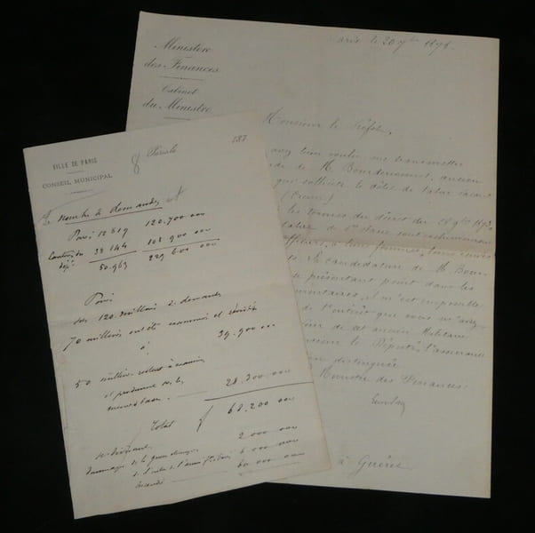 Ensemble de documents concernant L&eacute;on Say - Budget de la Seine - 1878. L&eacute;on Say