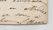 L&eacute;ontine Massin - Lettre autographe sign&eacute;e. L&eacute;ontine Massin