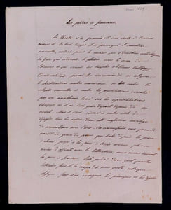 Auguste VERMOREL, MANUSCRIT AUTOGRAPHE SIGNÉ SUR LE THEATRE "Le procès à femmes"