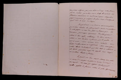 Auguste VERMOREL, MANUSCRIT AUTOGRAPHE SIGNÉ SUR LE THEATRE "Le procès à femmes"