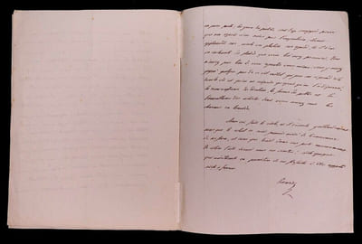 Auguste VERMOREL, MANUSCRIT AUTOGRAPHE SIGNÉ SUR LE THEATRE "Le procès à femmes"