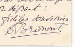 Ren&eacute;e de Brimont - lettre autographe sign&eacute;e d'invitation, 1 page, Paris, Bosquet. Ren&eacute;e de Brimont