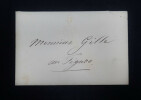 Eug&egrave;ne CASSAGNE - CARTE DE VISITE AUTOGRAPHE SIGNEE &Agrave; Philippe GILLE. Eug&egrave;ne Cassagne