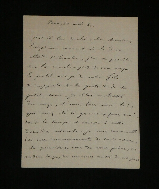 &Eacute;mile Deschanel - BELLE LETTRE AUTOGRAPHE SIGN&Eacute;E - 4 pages - 1887. &Eacute;mile Deschanel