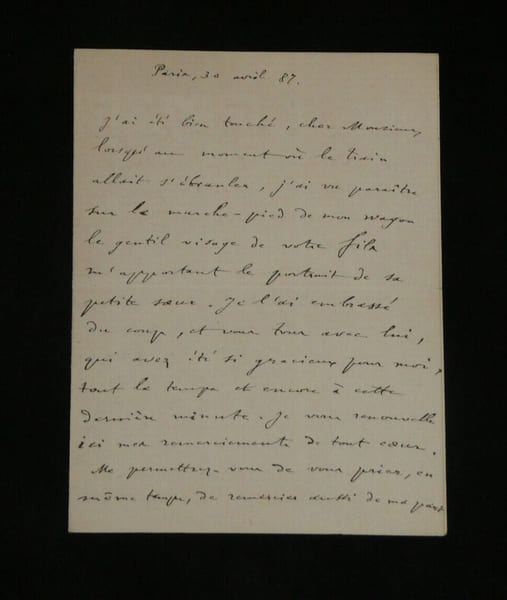 &Eacute;mile Deschanel - BELLE LETTRE AUTOGRAPHE SIGN&Eacute;E - 4 pages - 1887. &Eacute;mile Deschanel