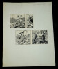 Planche originale Fragment BD Journal Robinson, 1938. Jean-Yves Rochefort