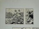 Planche originale Fragment BD Journal Robinson, 1938. Jean-Yves Rochefort