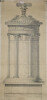 Monument choragique de Lisycrate - Dessin original sign&eacute; - Encre vers 1930. Louis Henri Laffill&eacute;e