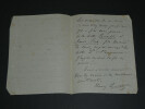 Henry LYONNET - LETTRE AUTOGRAPHE SIGN&Eacute;E - Bordeaux, 1912, 2 pages. Henry LYONNET