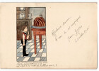 Aquarelle, petit alsacien qui salive pour un kougelhof par Jeanne Ginier 1916. Jeanne Ginier
