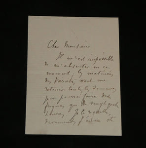 Coquelin cadet. Lettre autographe signée, 1875