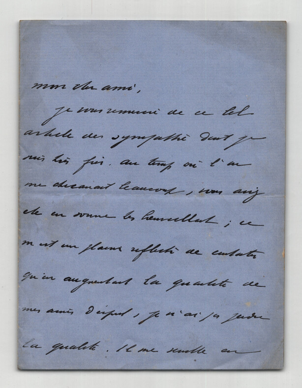 Maurice Barr&egrave;s - Lettre autographe sign&eacute;e &agrave; un ami. Maurice Barr&egrave;s