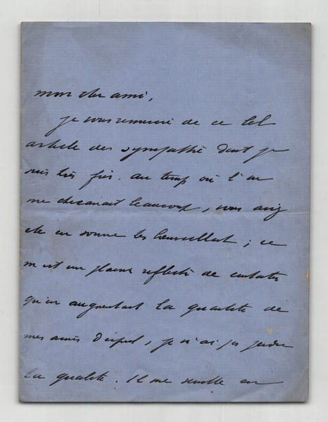 Maurice Barr&egrave;s - Lettre autographe sign&eacute;e &agrave; un ami. Maurice Barr&egrave;s