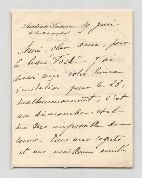H&eacute;l&egrave;ne de Heredia Doumic - Lettre autographe sign&eacute;e &agrave; Armand Godoy - "Beau Foch". H&eacute;l&egrave;ne de Heredia Doumic