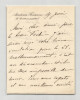 H&eacute;l&egrave;ne de Heredia Doumic - Lettre autographe sign&eacute;e &agrave; Armand Godoy - "Beau Foch". H&eacute;l&egrave;ne de Heredia Doumic