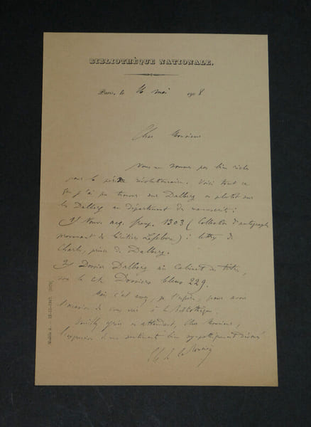 Charles de La Ronci&egrave;re - Historien - LETTRE AUTOGRAPHE SIGN&Eacute;E - 1908. Charles de La Ronci&egrave;re