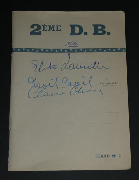 No&euml;l-No&euml;l, Claire Olivier - Autographes issus d'un carnet d'autographes, 1950. No&euml;l-No&euml;l, Claire Olivier