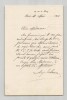 Auguste Lalance - Lettre autographe sign&eacute;e d'invitation &agrave; Mme et Mr Cousin 1890. Auguste Lalance