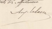 Auguste Lalance - Lettre autographe sign&eacute;e d'invitation &agrave; Mme et Mr Cousin 1890. Auguste Lalance