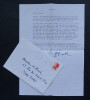 Ren&eacute; &Eacute;TIEMBLE - TAPUSCRIT SIGN&Eacute; &Agrave; Arnold ROSIN, 1986. Ren&eacute; &Eacute;tiemble