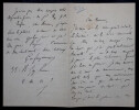 Gaston Albert Gohierre DE LONGCHAMPS - LETTRE AUTOGRAPHE SIGN&Eacute;E A LAISANT 1881. Gaston Albert Gohierre DE LONGCHAMPS