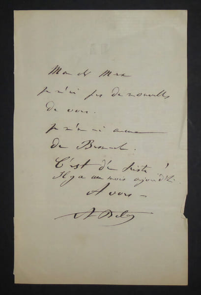 Adolphe BELOT - Lettre autographe sign&eacute;e - Romancier. Adolphe Belot