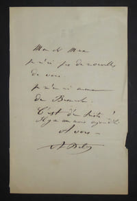 Adolphe BELOT - Lettre autographe signée - Romancier