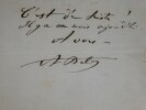 Adolphe BELOT - Lettre autographe sign&eacute;e - Romancier. Adolphe Belot