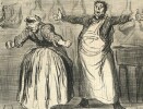 Actualit&eacute;s – Les Bouchers – 4 lithographies extraites du Charivari. Daumier, Honor&eacute;