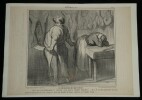 Actualit&eacute;s – Les Bouchers – 4 lithographies extraites du Charivari. Daumier, Honor&eacute;