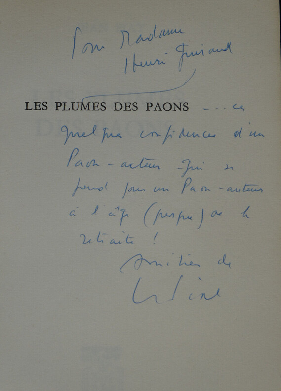 Jean PIAT - Livre avec d&eacute;dicace autographe sign&eacute;e. Jean Piat