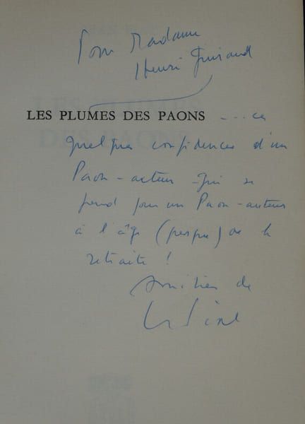 Jean PIAT - Livre avec d&eacute;dicace autographe sign&eacute;e. Jean Piat