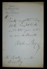 ROYER Alphonse - LETTRE AUTOGRAPHE SIGN&Eacute;E, CABINET MINISTRE ETAT MAISON EMPEREUR. Alphonse Royer