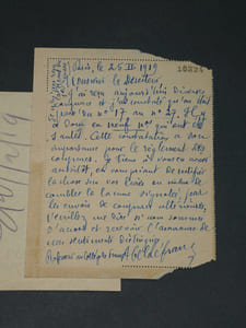 Abel LEFRANC - Carte lettre autographe signée au Directeur du Courrier de la Presse, 1919