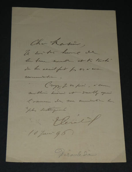 Paul DEROULEDE - LETTRE AUTOGRAPHE SIGN&Eacute;E en date du 10 Juin 1896. Paul DEROULEDE