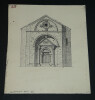 Dessin original sign&eacute; - Fa&ccedil;ade de l'&eacute;glise Saint-Gabriel &agrave; Tarascon. Louis Henri Laffill&eacute;e