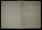 LETTRE AUTOGRAPHE SIGN&Eacute;E. Etienne Lamy