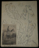 G&eacute;a Augsbourg - Dessin Cavalier - Annot&eacute; et sign&eacute;, la po&eacute;sie. G&eacute;a Augsbourg