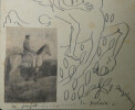 G&eacute;a Augsbourg - Dessin Cavalier - Annot&eacute; et sign&eacute;, la po&eacute;sie. G&eacute;a Augsbourg