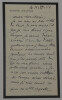 G&eacute;n&eacute;ral Maxime WEYGAND - Lettre autographe sign&eacute;e avec lis&eacute;r&eacute; de deuil - 1961. G&eacute;n&eacute;ral Maxime WEYGAND