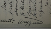 G&eacute;n&eacute;ral Maxime WEYGAND - Lettre autographe sign&eacute;e avec lis&eacute;r&eacute; de deuil - 1961. G&eacute;n&eacute;ral Maxime WEYGAND
