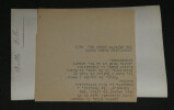 Annette KOLB - Photographie Associated Press photo 18,2 x 11,7 cm. Annette KOLB