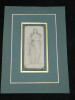 Anonyme - Dessin original au crayon - Vierge Marie, coeur, XIX&egrave;me.. Anonyme