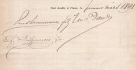 Pouvoir sign&eacute; par Emile Pessard - Collection de 25 auteurs & musiciens. Emile Pessard