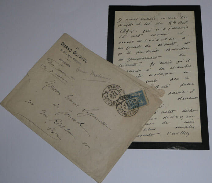Descendance de Merle D'AUBIGN&Eacute;, LETTRE AUTOGRAPHE SIGN&Eacute;E SUR PROJET DE LOI 1894. Merle D'AUBIGN&Eacute;