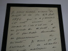 Descendance de Merle D'AUBIGN&Eacute;, LETTRE AUTOGRAPHE SIGN&Eacute;E SUR PROJET DE LOI 1894. Merle D'AUBIGN&Eacute;