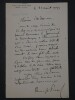 Denys PUECH, Sculpteur - Lettre autographe sign&eacute;e Rodez - 1933. Denys Puech