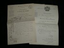 Alphonse ANDRAU-MORAL. Lot de deux Commissions de l'Administration des Postes, 1839 & 1847. Alphonse ANDRAU MORAL