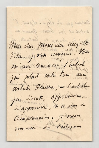 A. Catulle Mend&egrave;s - Lettre autographe sign&eacute;e &agrave; A. Vitu - Article critique - 1881. Catulle Mend&egrave;s